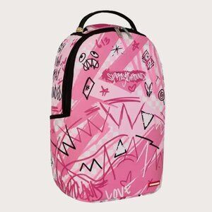 Sprayground Pink Smoke Check DLXSV Backpack